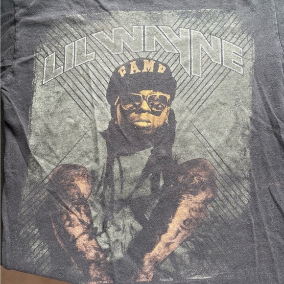 Lil Wayne Graphic Band Tee Black Size Medium - Picture 3 of 5